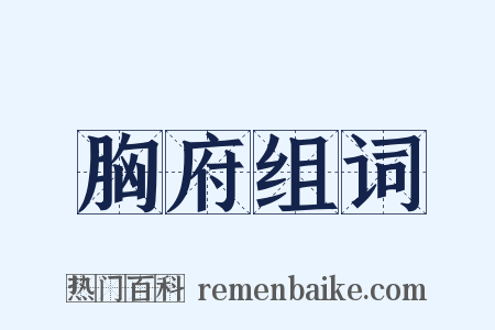 胸府组词是什么意思的图片